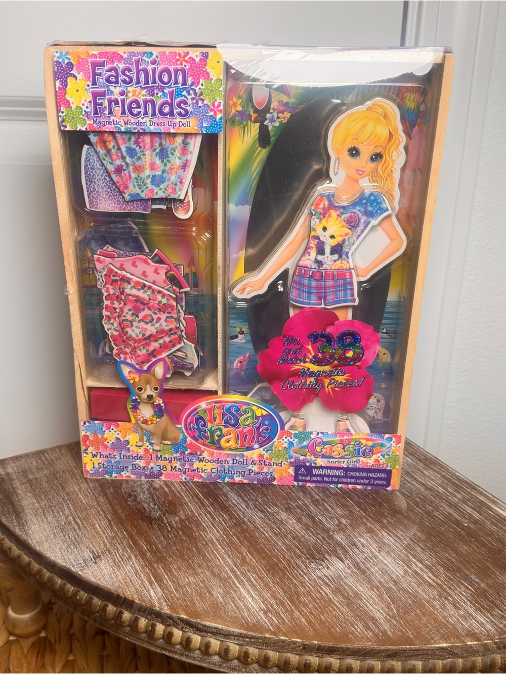 Lisa Frank Magnetic Dress-Up Doll in Pink & Blue / BNIB